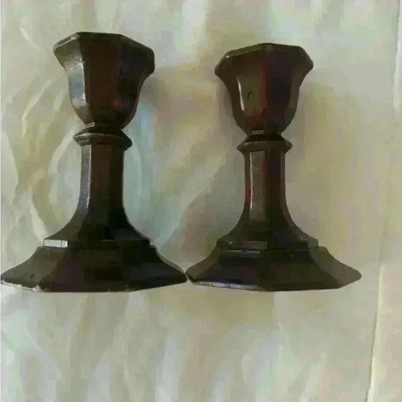 Set of 2 candle stick holders made from wood - Picture 4 of 8